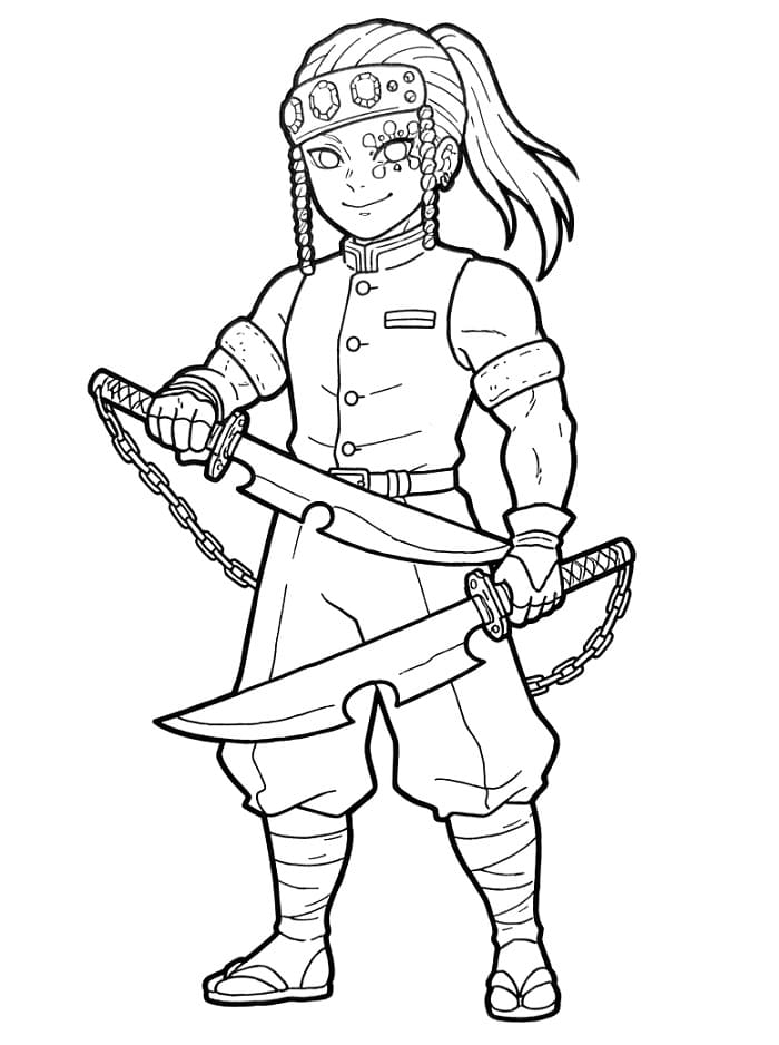 Tengen Uzui ausmalbilder