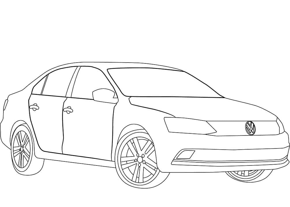 Ausdruckbarer Volkswagen für Kinder