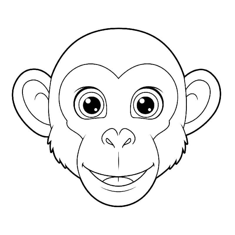 Ausdruckbares Affenbild ausmalbilder