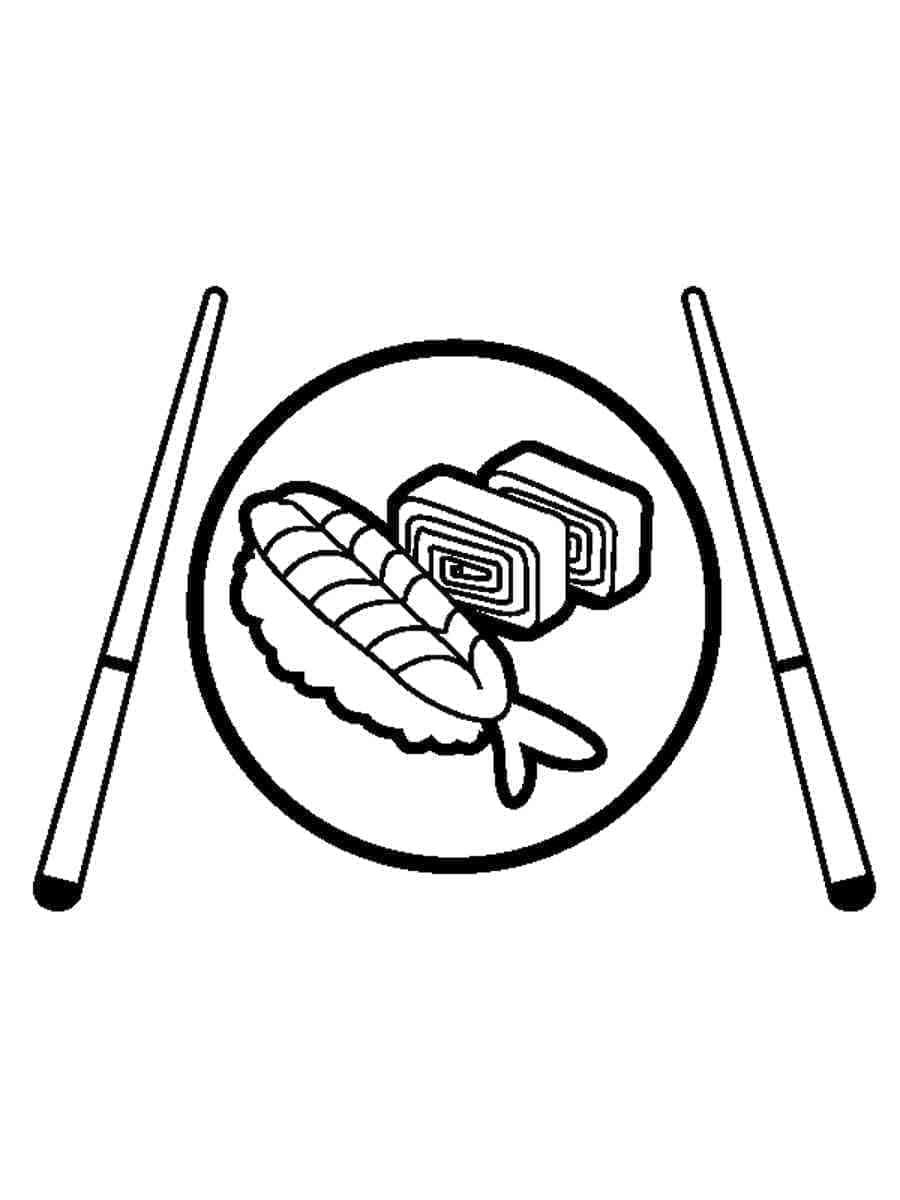 Ausdruckbares Sushi Bild ausmalbilder