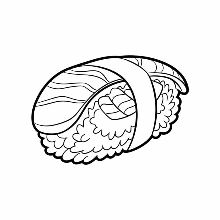 Ausdruckbares Sushi ausmalbilder