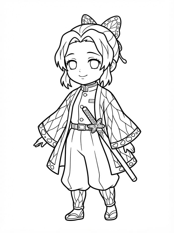 Beeindruckender Shinobu ausmalbilder