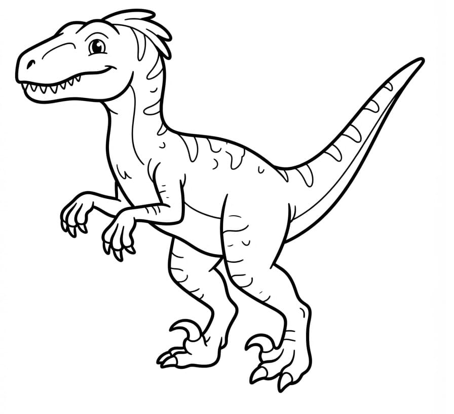Beeindruckender Velociraptor ausmalbilder