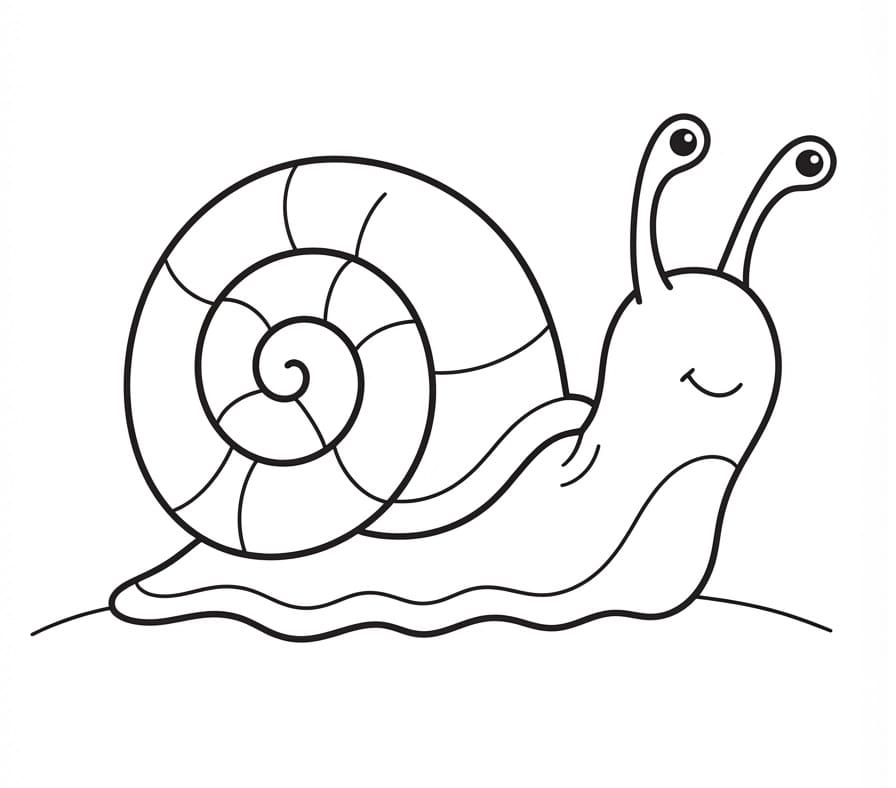 Besonders niedliche Schnecke ausmalbilder