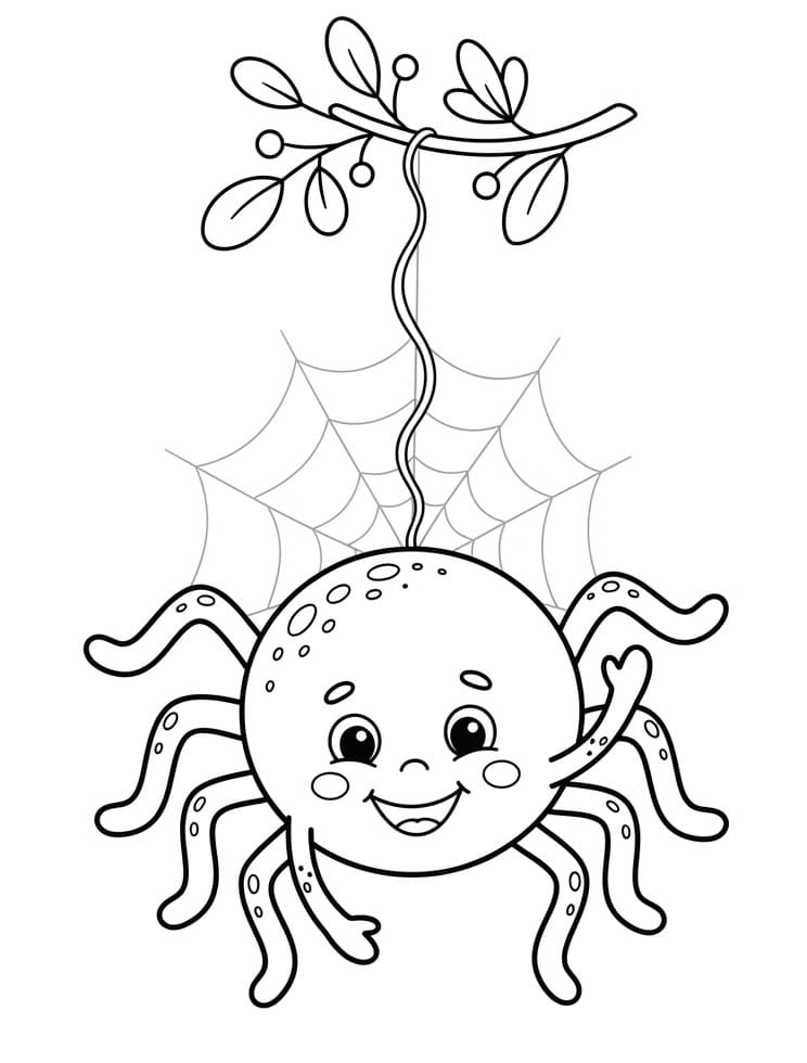 Bezaubernde Spinne ausmalbilder