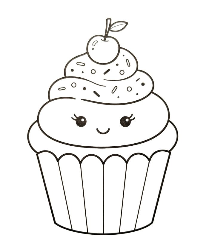 Bezaubernder Cupcake ausmalbilder