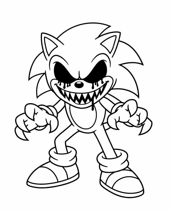 Böser Sonic Exe ausmalbilder