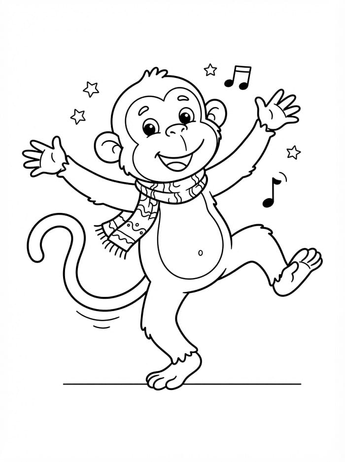 Cartoon Affe ausmalbilder