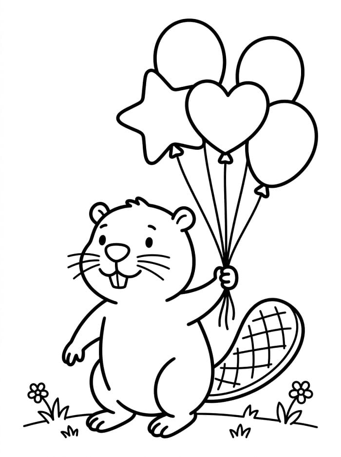 Cartoon Biber ausmalbilder