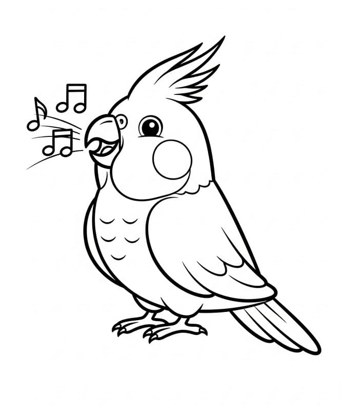 Cartoon Papagei ausmalbilder