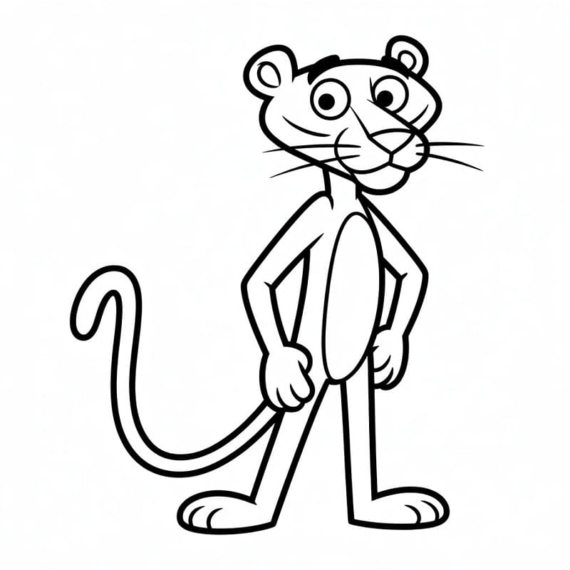 Cartoon Rosarote Panther ausmalbilder
