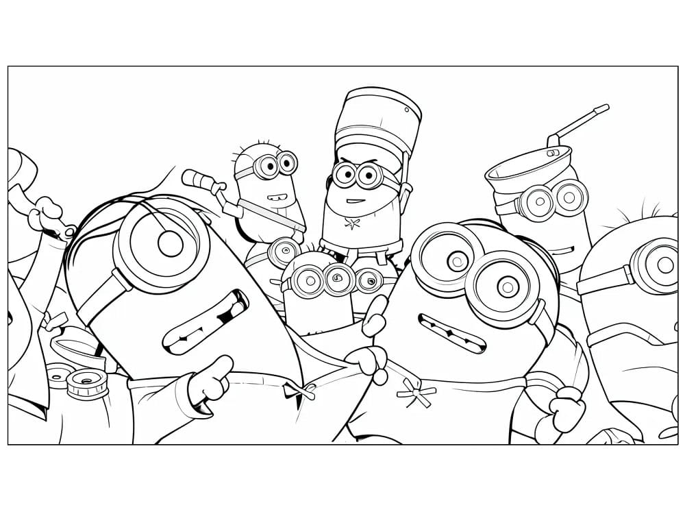 Charaktere aus Minions und Monster ausmalbilder