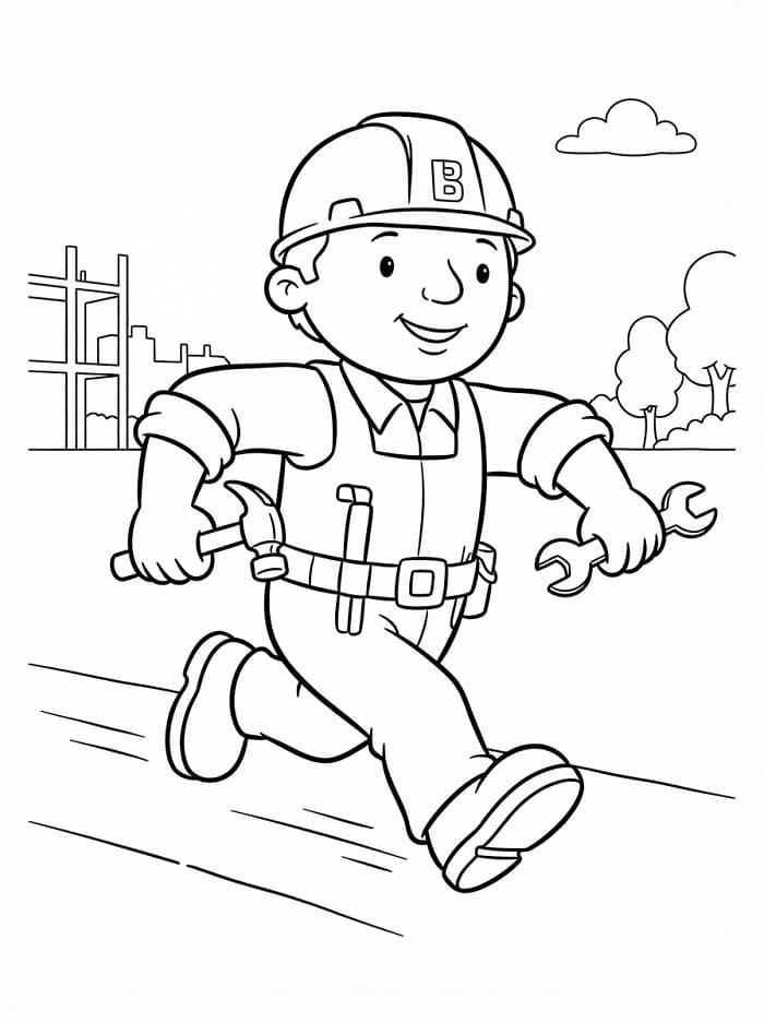 Cooler Bob der Baumeister ausmalbilder