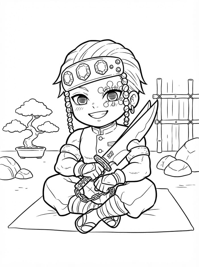 Cooler Tengen Uzui ausmalbilder