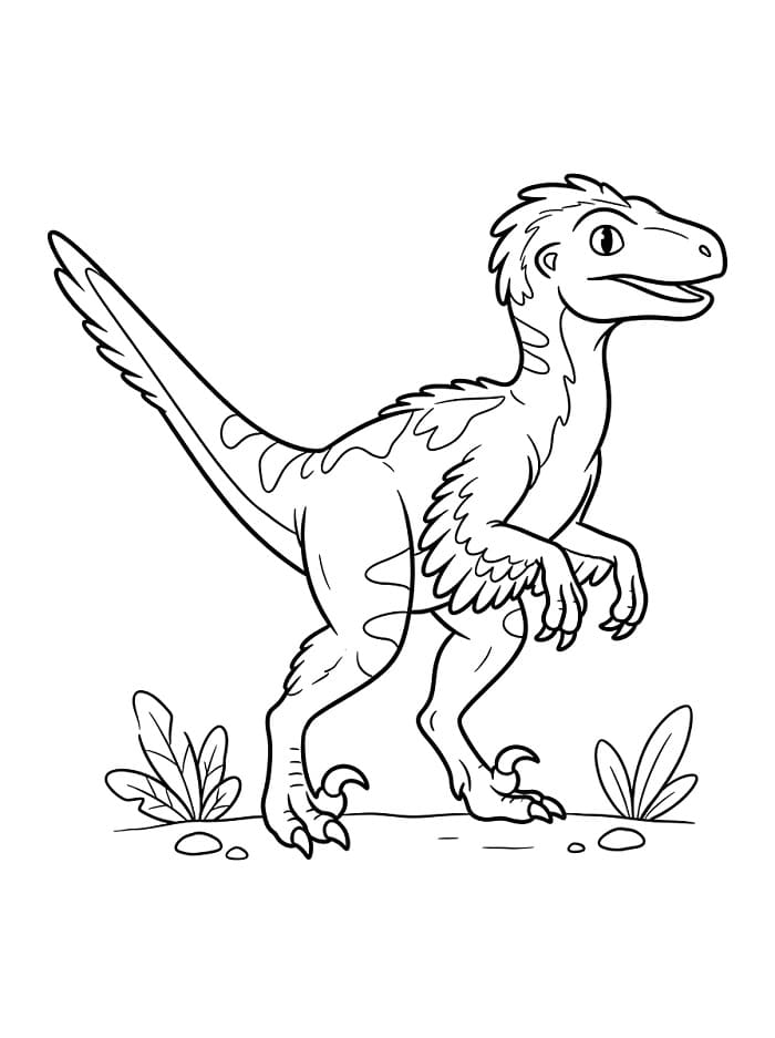 Cooler Velociraptor ausmalbilder