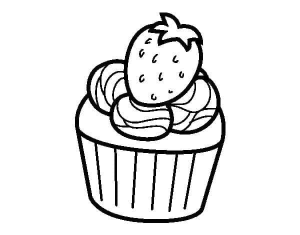 Cupcake für 2-jährige Kinder ausmalbilder