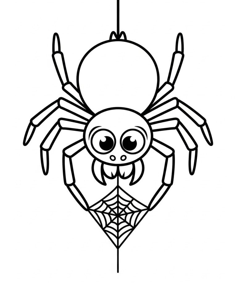 Druckbare Spinne ausmalbilder