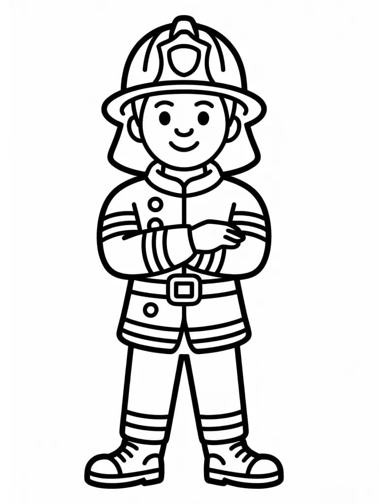 Druckbarer Feuerwehrmann ausmalbilder