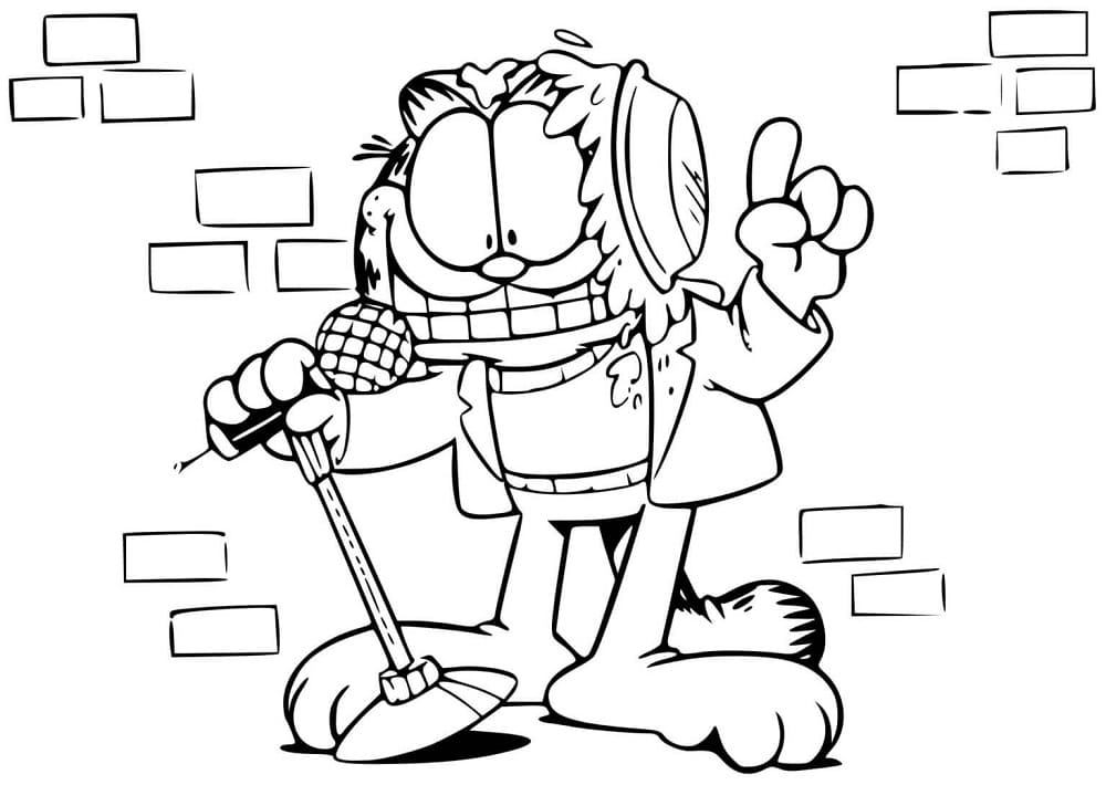 Druckbarer Garfield für Kinder ausmalbilder