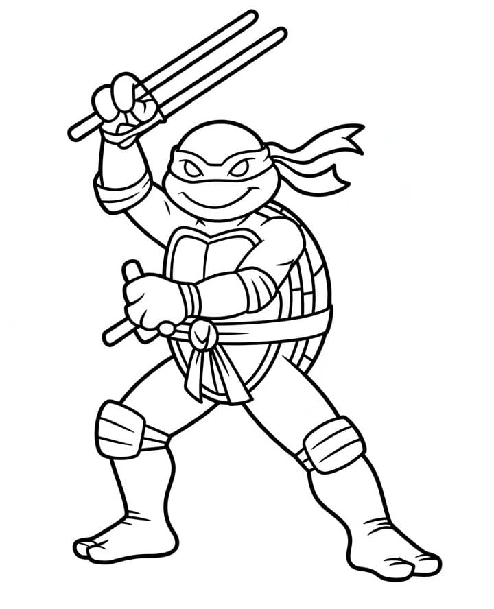 Druckbares Bild der Ninja Turtles ausmalbilder