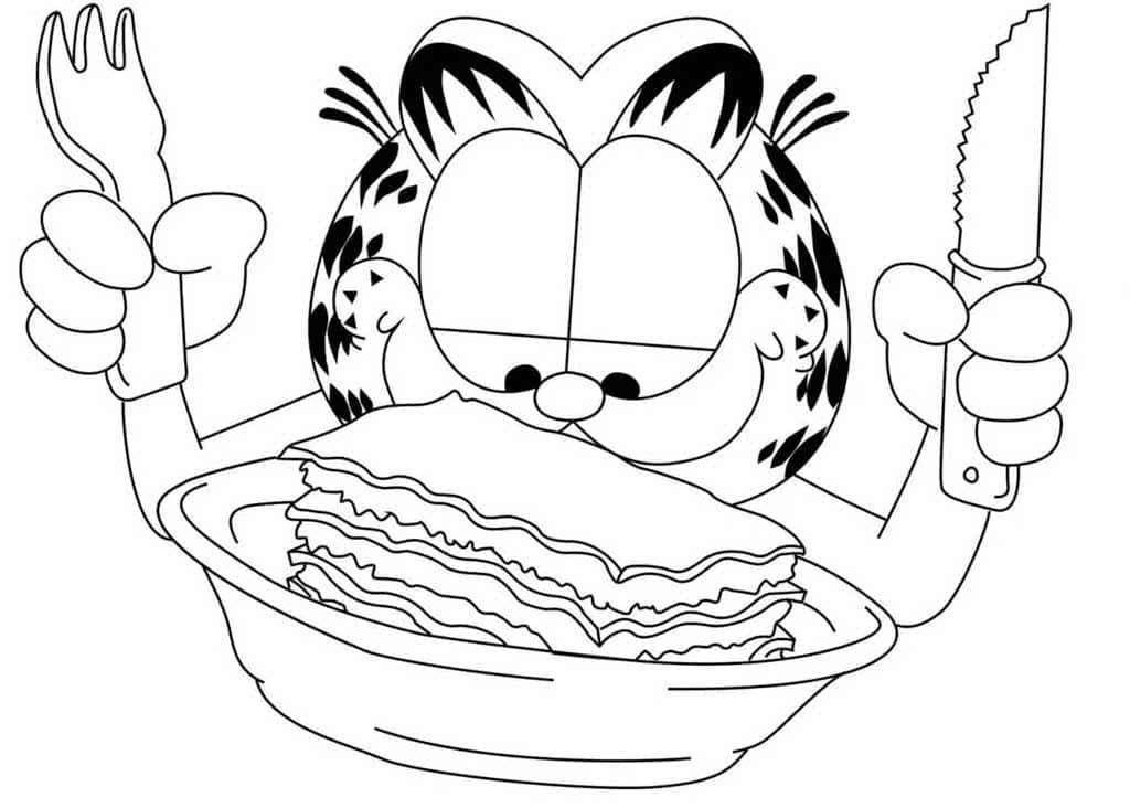 Druckbares Bild von Garfield ausmalbilder
