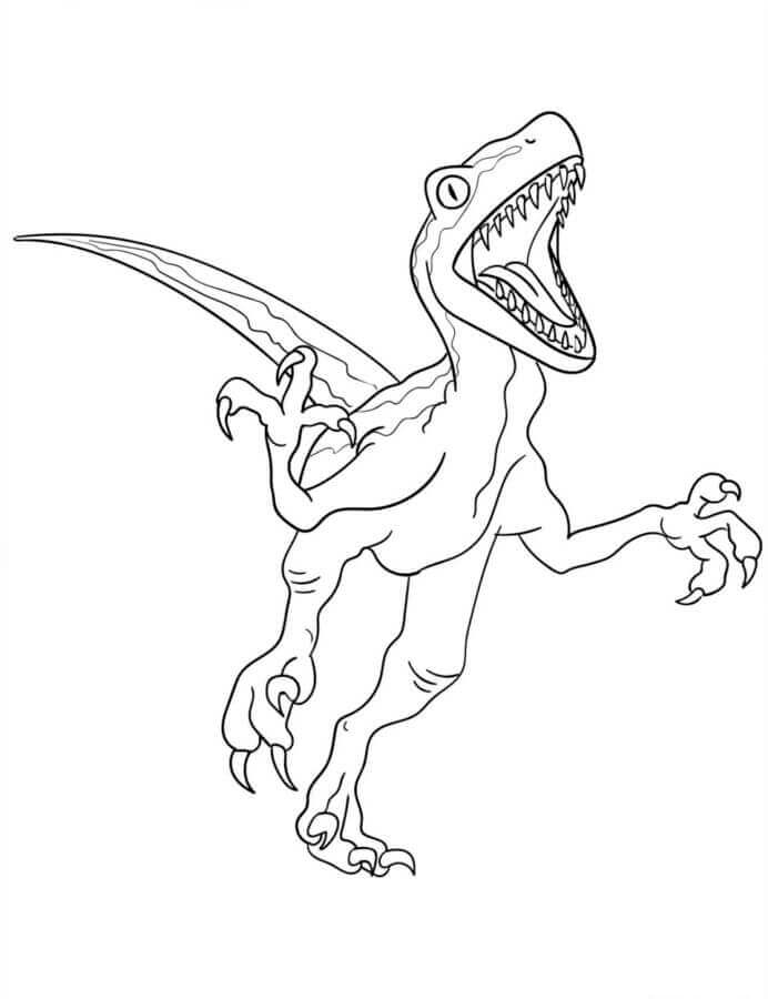 Druckbares Bild von einem Velociraptor ausmalbilder