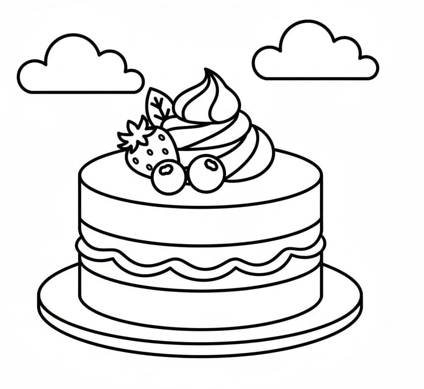 Kuchen ausmalbilder