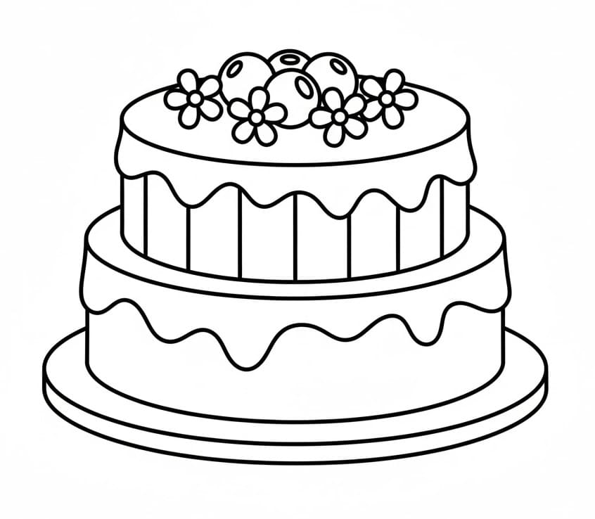Ein süßer Kuchen ausmalbilder