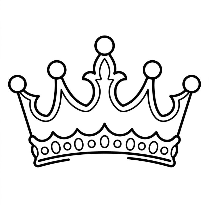 Einfache Krone ausmalbilder