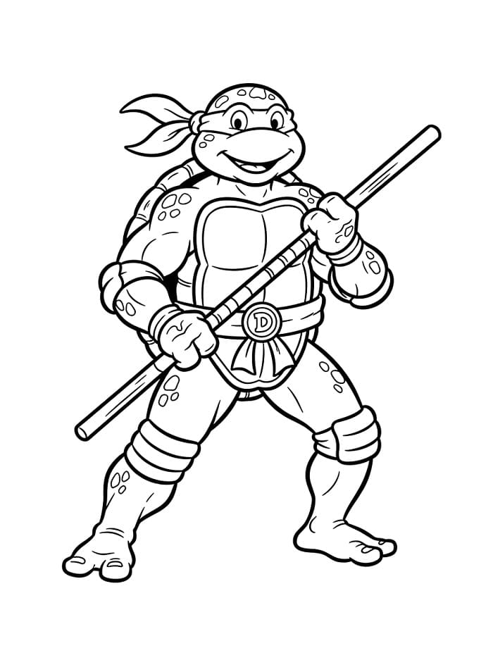 Einfache Ninja Turtles ausmalbilder