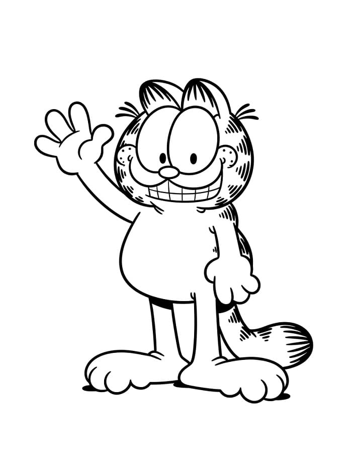Einfacher Garfield ausmalbilder