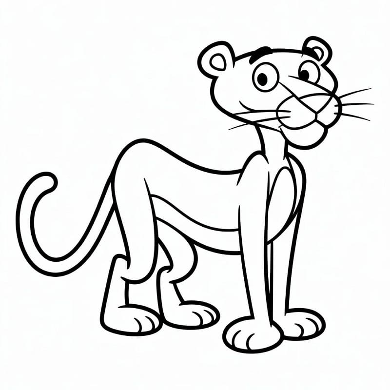 Einfacher Rosarote Panther ausmalbilder