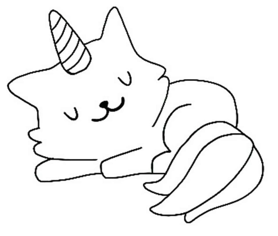 Einhornkatze drucken ausmalbilder