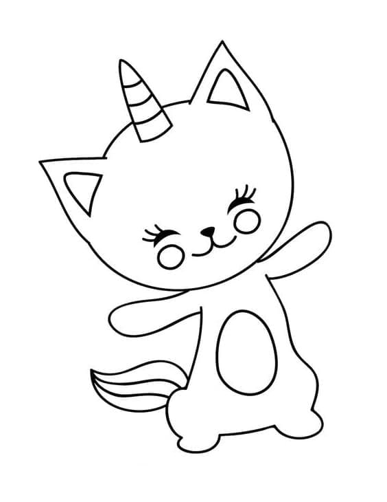 Einhornkatze für Kinder ausmalbilder