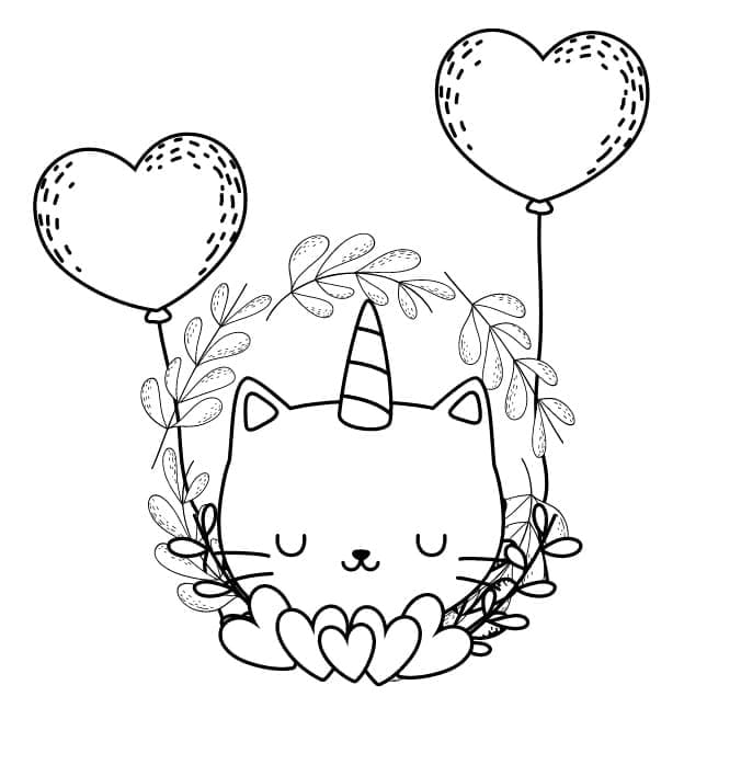 Einhornkatze gratis ausmalbilder