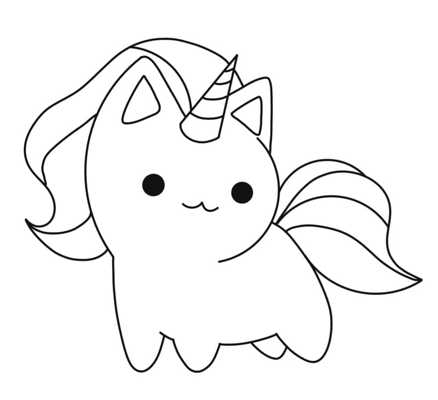 Einhornkatze kostenlos ausmalbilder