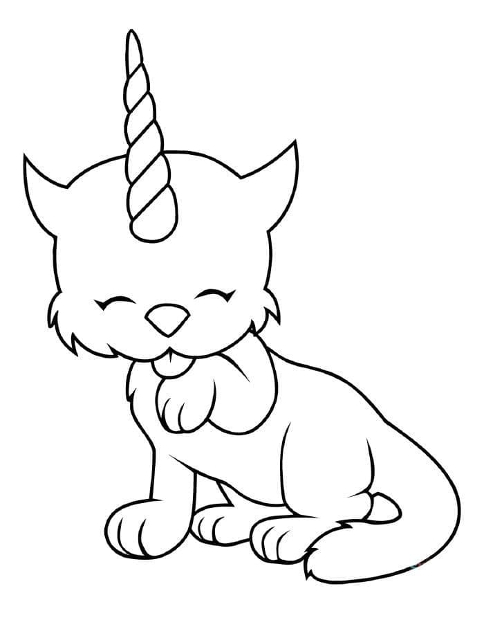 Einhornkatze zum Ausdrucken ausmalbilder