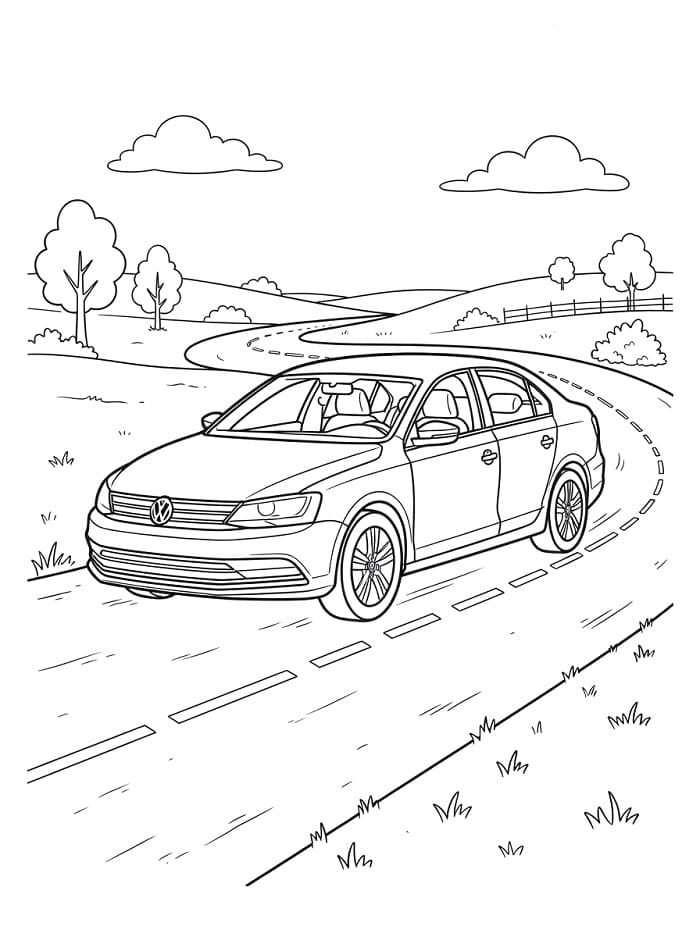 Fahrender Volkswagen
