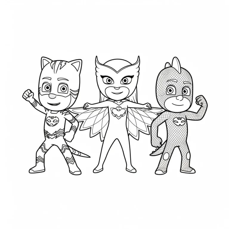 Fantastische PJ Masks ausmalbilder