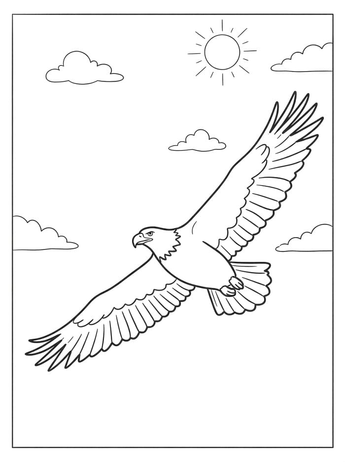 Fliegender Adler ausmalbilder