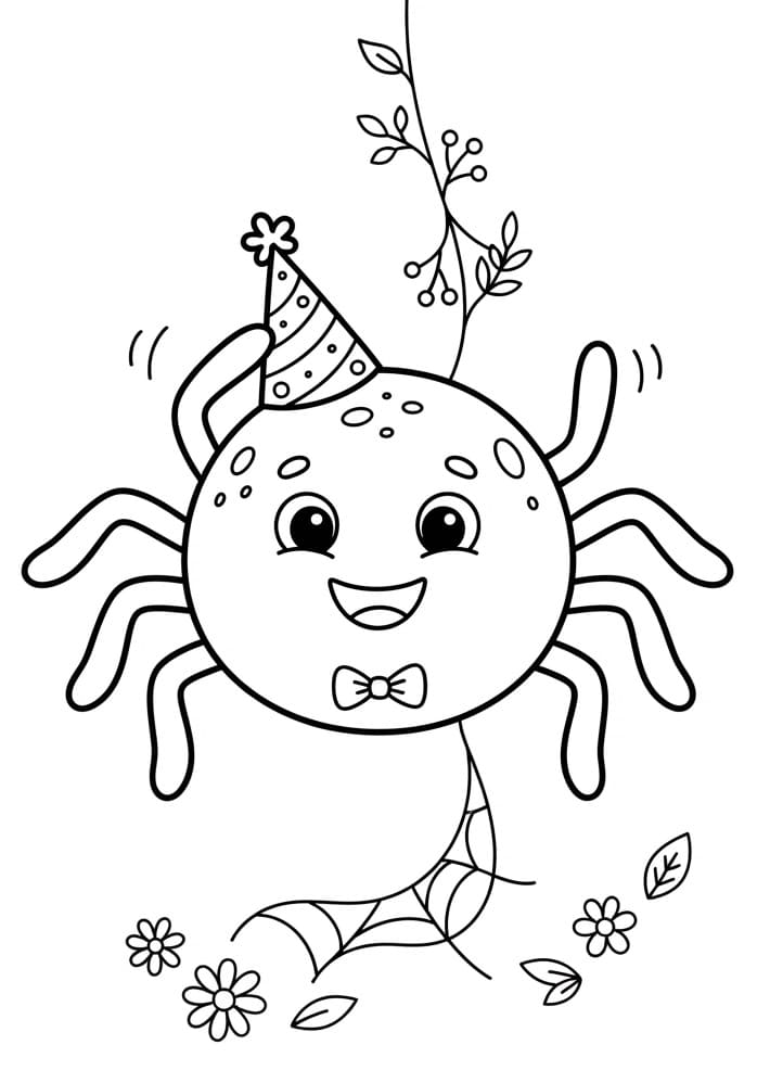 Fröhliche Spinne ausmalbilder