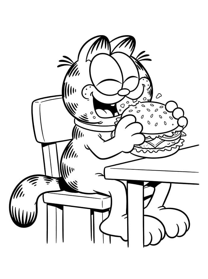 Fröhlicher Garfield ausmalbilder