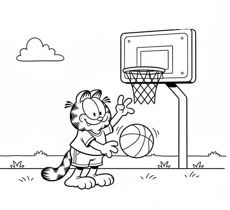 Garfield gratis ausmalbilder