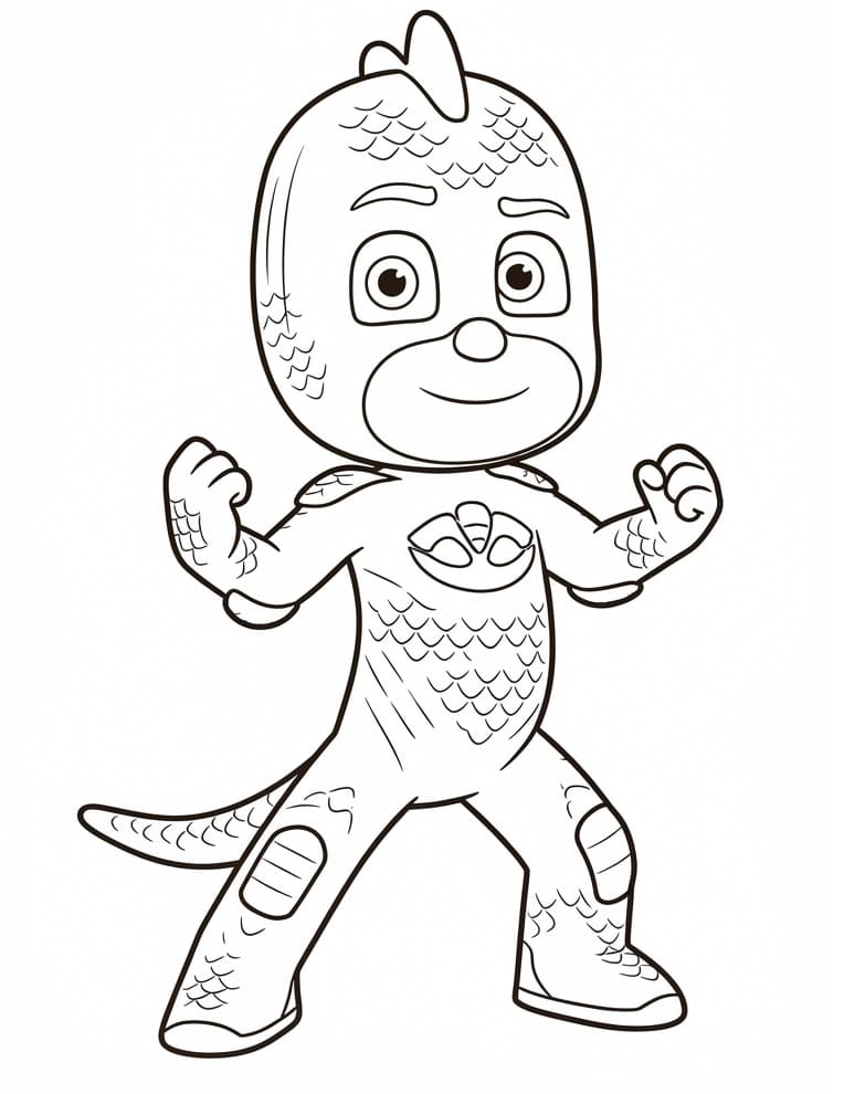 Gekko von PJ Masks ausmalbilder