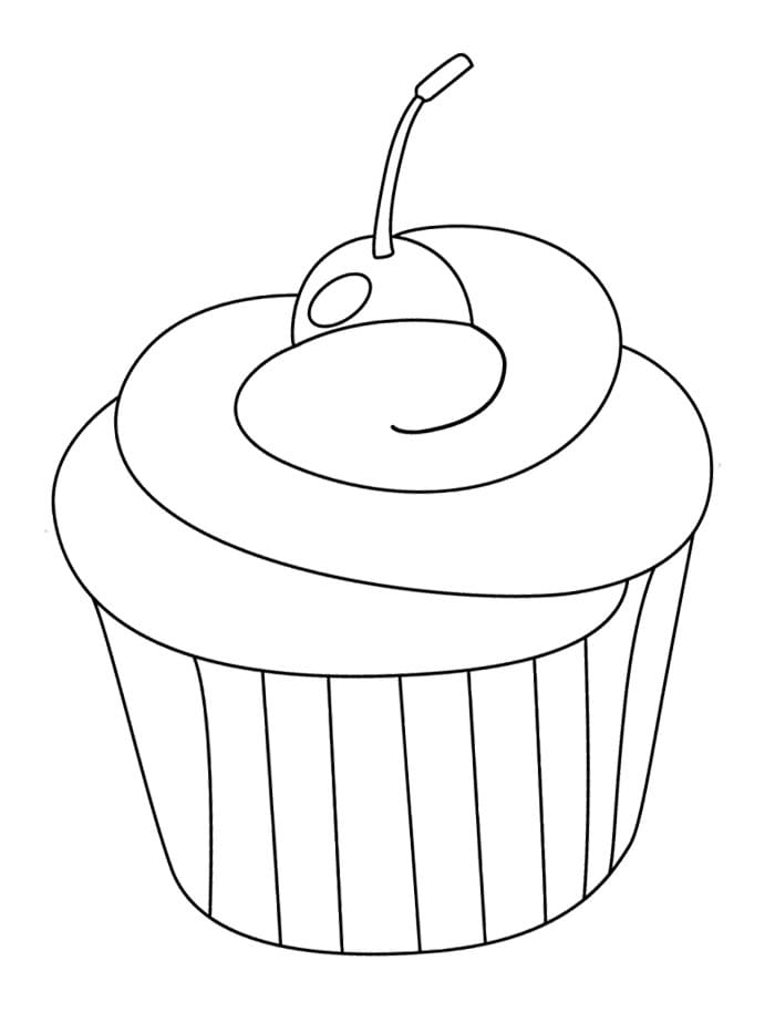 Gratis-Cupcake für Kinder ausmalbilder