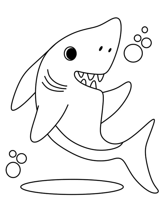 Gratis Hai für Kinder ausmalbilder