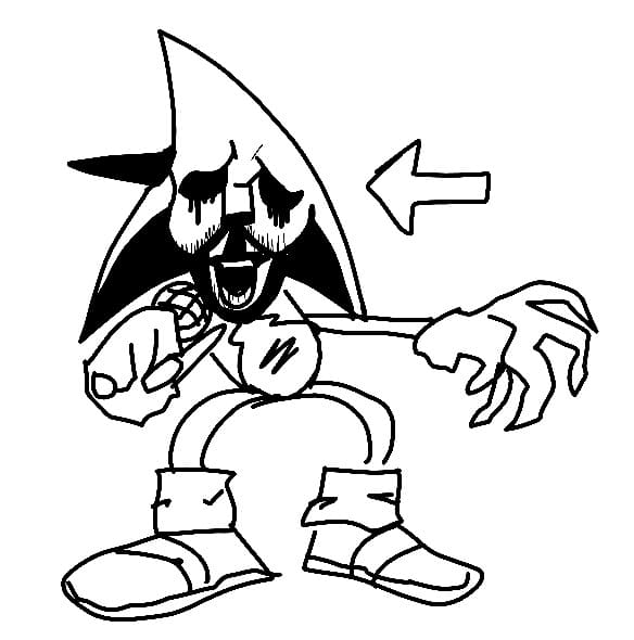 Gratis Sonic Exe für Kinder ausmalbilder