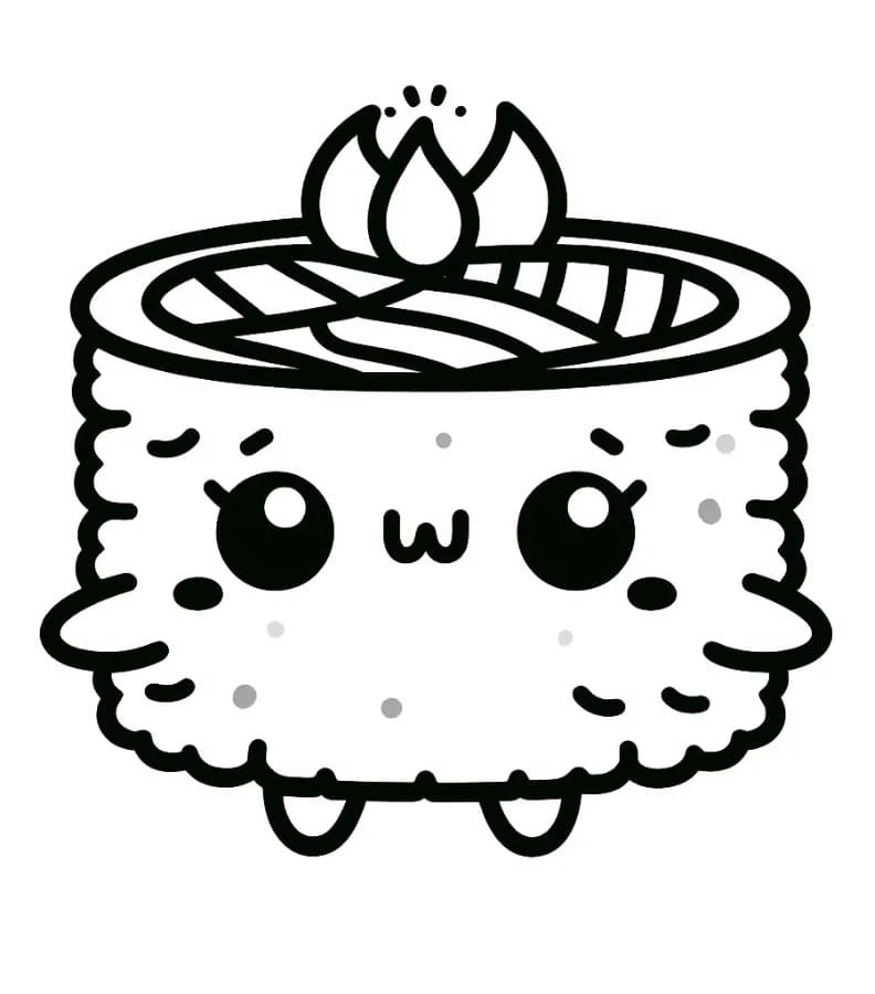 Gratis Sushi für Kinder ausmalbilder
