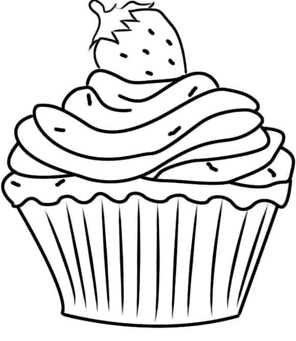 Gratis ausdruckbarer Cupcake ausmalbilder