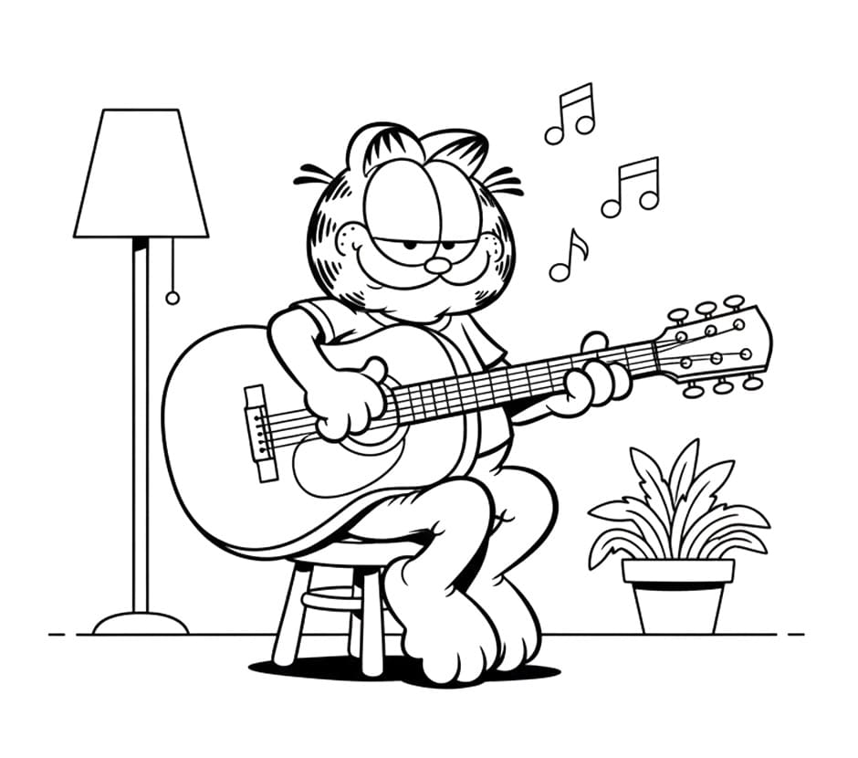 Gratis ausdruckbarer Garfield ausmalbilder